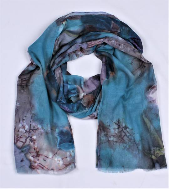 Alice & Lily printed scarf blue Style : SC/4867BLU